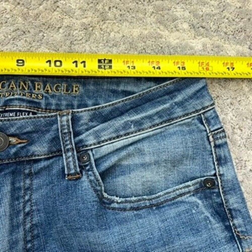 American Eagle Slim Fit Blue Denim Extreme Flex 4 Straight Leg Jeans Mens 32x32 - Picture 13 of 16